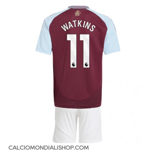 Maglie da calcio Aston Villa Ollie Watkins #11 Prima Maglia Bambino 2024-25 Manica Corta (+ Pantaloni corti)